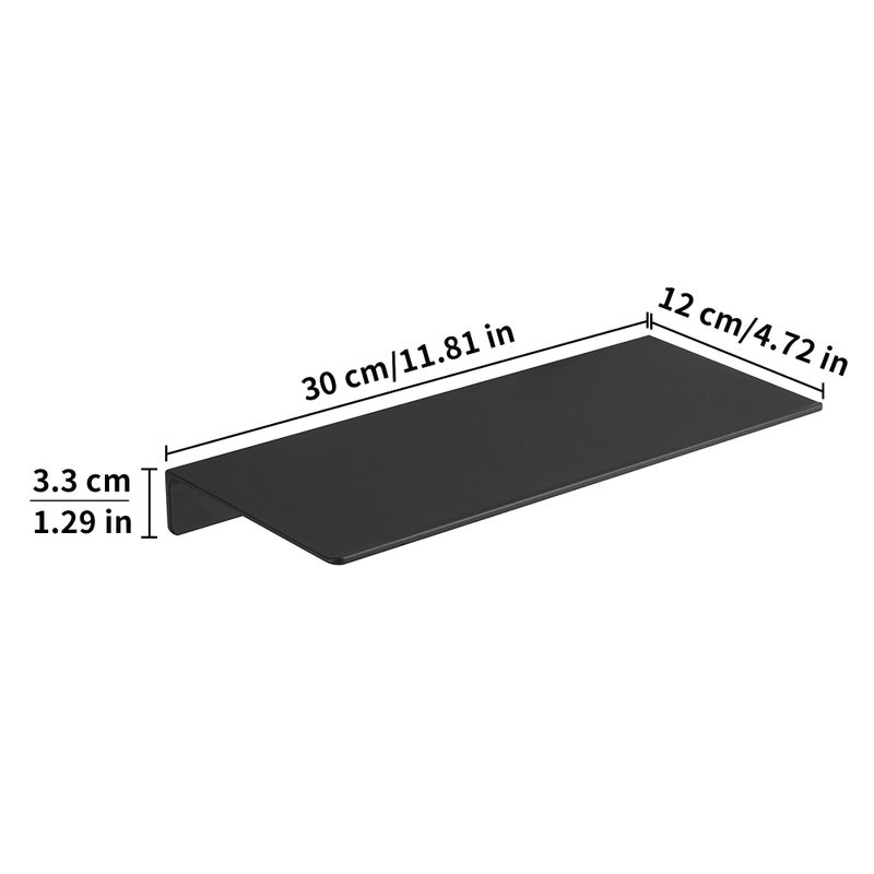 JOOM Metal Wall Shelf Metal Floating Shelf 12"" Black Floating Shelf  Small Shelf for Wall  Display Shelves for Wall Storage (Black  12 in) - Image 3